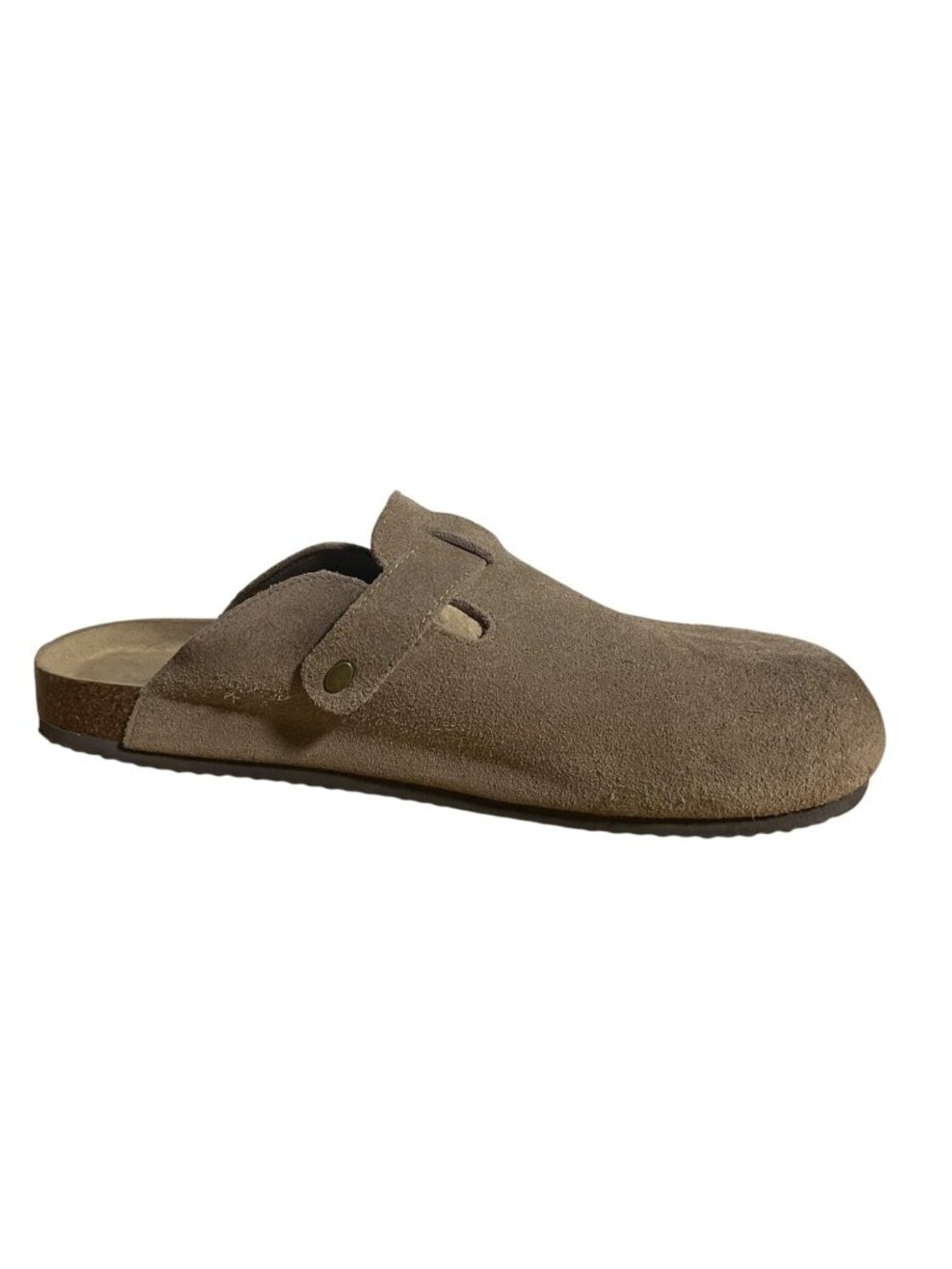 Khombu Mens Damian Clogs Size 13 Brown Suede Leather Slip-On Mules Cork Midsole